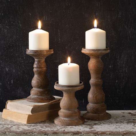 3 pillar candle set